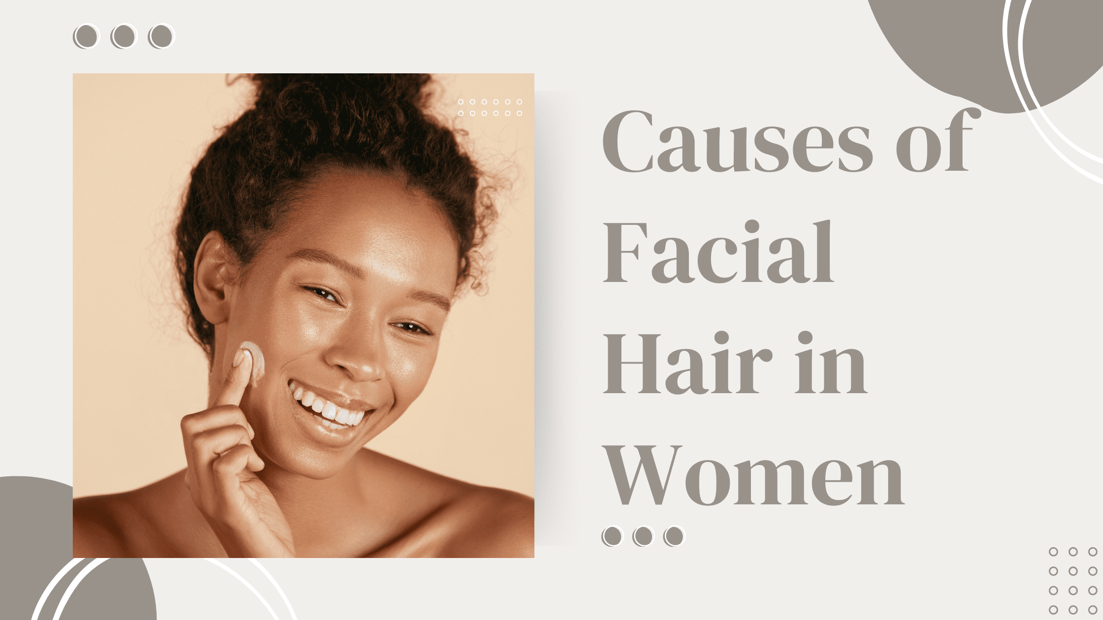 banner for causes of facial hair in women